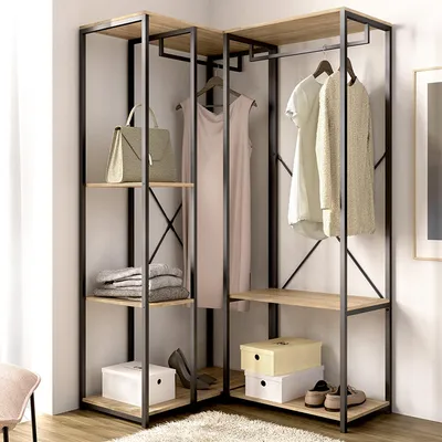 Immagine prodotto di Gallup - Guardaroba Grande, 100x167h cm Marrone Rovere, 4 Ripiani