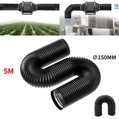 Image de Tuyau d'évacuation d'air en PVC flexible Ø 150 mm, 5 m p. ex. pour climatiseurs, sèche-linge, hottes aspirantes