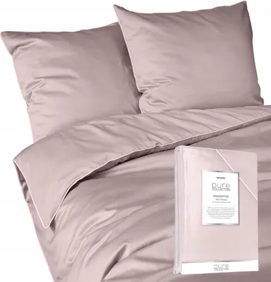 Zdjęcie produktu dla Deco4Home pościel satynowa maco Pure | 160x200cm | Trim | Pudrowy róż