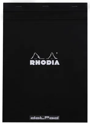 Produktbild von DotPad Block Rhodia, DIN A4 21x29,7cm, 80 Blatt, Dot Grid Schwarz
