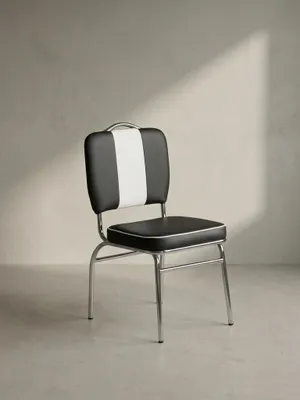 Esszimmerstuhl Kunstleder schwarz Design modern mit Polsterung 47x45x90 cm Möbel Einrichtung Esszimmer stilvoll zeitgenössisch elegant Wohnen Interior Zuhause Wohnzimmer hochwertig Premium_#sku_BARWL1.716#