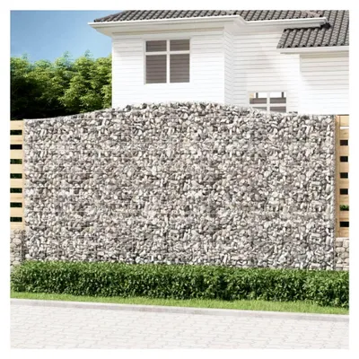 Produktbild von Gabione mit Hochbogen 400x50x220/240 cm aus verzinktem Eisen