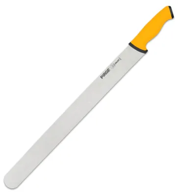Dönermesser 50 cm, gelb, Edelstahl, ergonomischer Griff