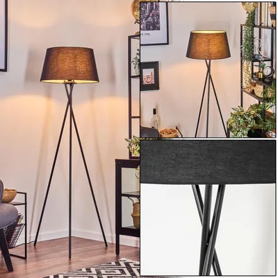 Produktbild von Schiavonea Stehlampe aus Metall/Stoff in Schwarz/Weiß