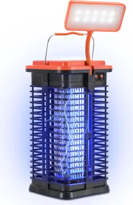 Produktbild von Peviasot 3 in 1 Solar Elektrischer Insektenvernichter UV 3W Insektenfalle Mückenlampe Fliegenfalle Moskito Mit LED-Licht USB für Zuhause, Outdoor, Camping