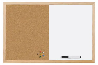 Produktbild von Bi-Office Kombi-Tafel mit Holzrahmen (B)600 x (H)400 mm