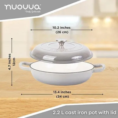 Obrázek produktu pro Litinová pánev, šedá, 2,3 litru, vhodná do trouby