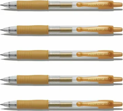 Produktbild von Pilot G2-07 Gelschreiber gold - 5er-Set