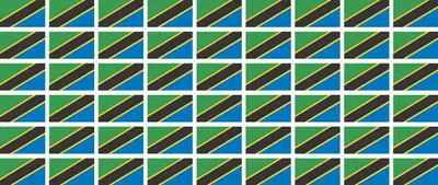 Produktbild von Mini Aufkleber Set - Pack glatt - 20x12mm - selbstklebender Sticker - Tansania - Flagge / Banner / Standarte fürs Auto, Büro, zu Hause und die Schule - 54 Stück