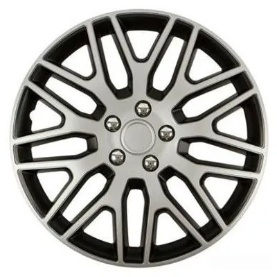 Produktbild von VERSACO | Radkappen Radzierblenden Dakar Silber und Schwarz 15" 4tlg, Radabdeckung, Zierblenden, Zierkappen, Radblenden, Felgen