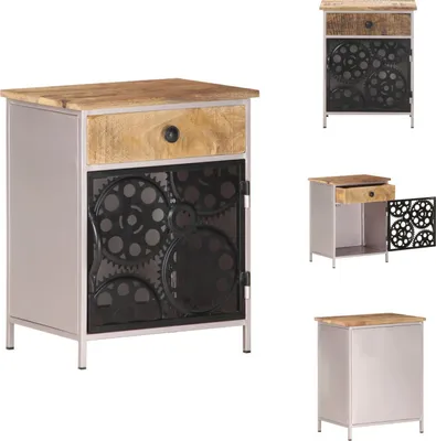 Immagine prodotto di vidaXL Comodino 40x30x50 cm Legno di mango grezzo - Comodini