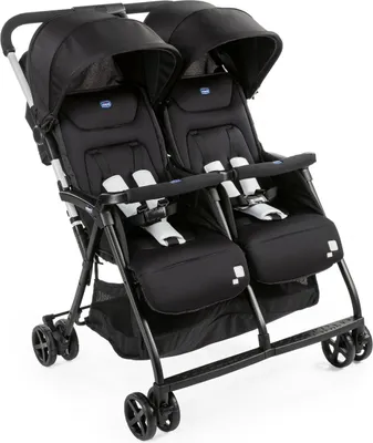 Produktbild von Chicco Zwillingsbuggy Ohlala' TwinUltraleichter Zwillingswagen Mit Kompakten Faltmaß, Inkl. Regenschutz, Einhängekorb, Gurtpolstern