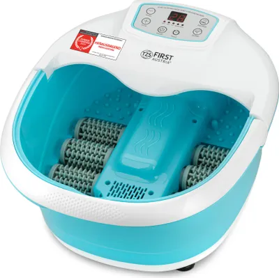 Produktbild von TZS First Austria - Fußsprudelbad mit Massagefunktion 450W - 3 Programmen & 6 Massagerollen - Fußbad mit Infrarot- & Heizfunktion - Timer