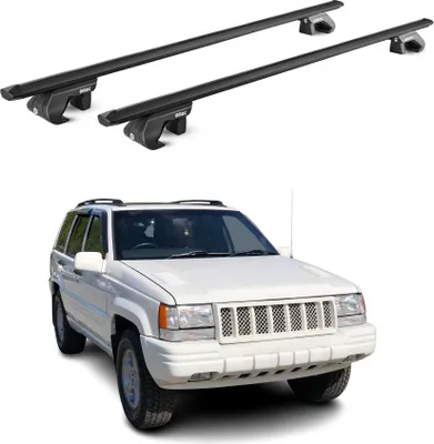 Produktbild von Dachträger für Jeep Grand Cherokee ZJ 1992-1998 5 tür 90kg Alu Schwarz 2x ABE