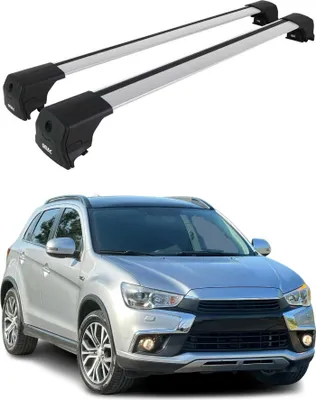 Image de Barres De Toit Transversales pour Mitsubishi ASX 2010-2022 SUV Alu Gris ABE