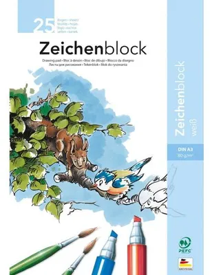 Produktbild von Folia Malblock DIN A3 - 80 g/m² - A3