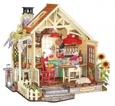 Produktbild von 3D-Puzzle, Minicasuta Sunlit Farmhouse Kitchen, RoLife, 438 Teile