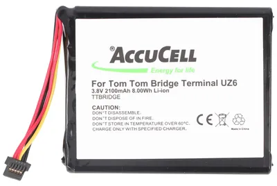 Produktbild von Akku passend für TomTom Bridge, TomTom Model UZ6 1CP515161HR, passend u.a. für rescuetrack, Akku für Webfleet PRO 8270 und 8275 3,8 Volt 2100mAh 7.98 Wh