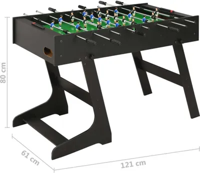 Immagine prodotto di vidaXL Biliardino pieghevole 121 x 61 x 80 cm Nero