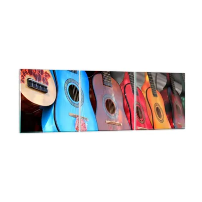 Produktbild von Bilder auf glas - Gitarre Musik Instrument Mexiko - 90x30cm - Glasbilder - Wandbilder - Kunstdruck - zum Aufhängen bereit - Wanddekoration aus Glas - Glas Bilder - Wandbild auf Glas - GCA90x30-2221