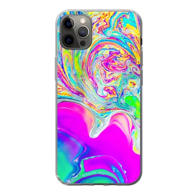 Produktbild von MuchoWow® Handyhülle Schutzhülle Hülle für iPhone 13 Pro Max Kunst - Farben - Psychedelisch Silikon Softcase Handy Hülle - Mobiltelefon