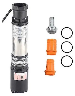 DC-Tiefbrunnenpumpe 24V, 6 m³/h, 20 m Förderhöhe, 220 W, Edelstahl