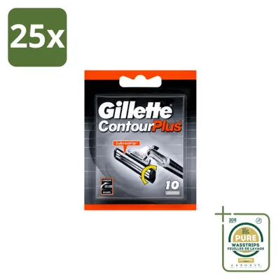 Productafbeelding van 25 x Gillette Contour Plus wegwerpscheermesjes - Voorraadverpakking - 25 stuks