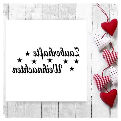 Produktbild von Stempel Zauberhafte Weihnachten aus Holz & Gummi für Karten und Geschenke, Holzstempel für Weihnachten, Weihnachtskarte, Advent, Scrapbook, Textilstempel, Deko, Freunde