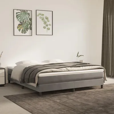 Immagine prodotto di Materasso a molle insacchettate vidaXL, grigio chiaro, 193x203x20 cm, velluto
