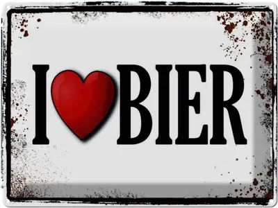 Produktbild von vianmo Blechschild 30x40 cm Alkohol i love Bier