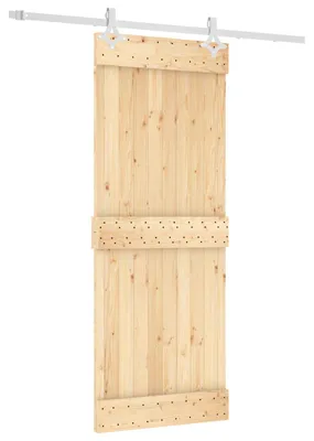 Produktbild von vidaXL Schiebetür Natürlich und Weiß 80 x 210 cm Massivkiefer