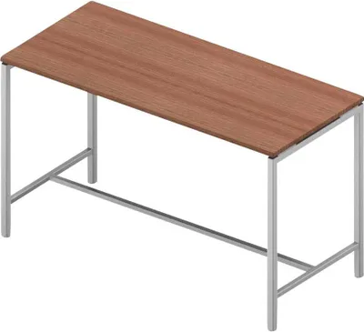 Produktbild von Quadrifoglio Stehtisch Creo nussbaum rechteckig, 4-Fuß-Gestell weiß, 180,0 x 80,0 x 107,0 cm