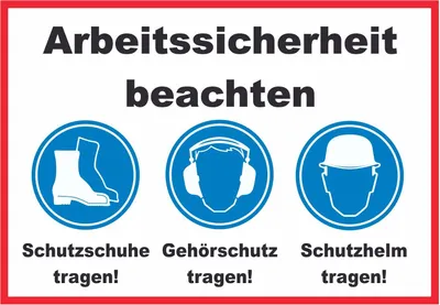 Produktbild von Arbeitssicherheit Füße Ohren Kopf Schild A0 (841x1189mm)