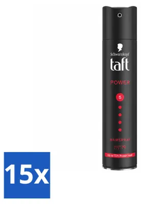 Produktbild von 15 x Taft Power Haarspray - 5 - 250 ml - Vorteilspackung - 15 Stücke