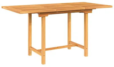 Image de vidaXL Table de jardin extensible 110-160x80x75 cm bois massif teck