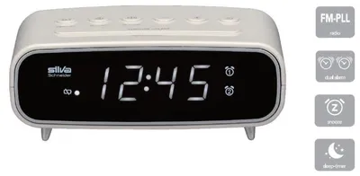 Produktbild von Silva Schneider UR 1024, Uhr, Digital, FM, PLL, LED, Schwarz, Weiß, Akku