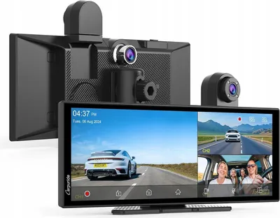 Immagine prodotto di Carpuride W125S: schermo CarPlay con dash cam a 3 canali e telecamera posteriore