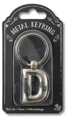 Image de Porte-clés Silver Letter - lettre D - IF
