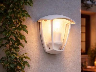 Produktbild von LED Außenwandleuchte Outdoor Fassadenbeleuchtung Terrassenlampen Weiß, Höhe 20cm