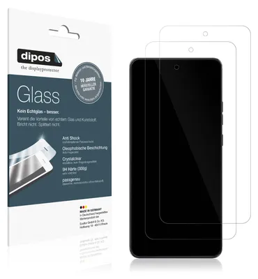A product package for screen protectors is shown next to a smartphone with screen protectors applied.