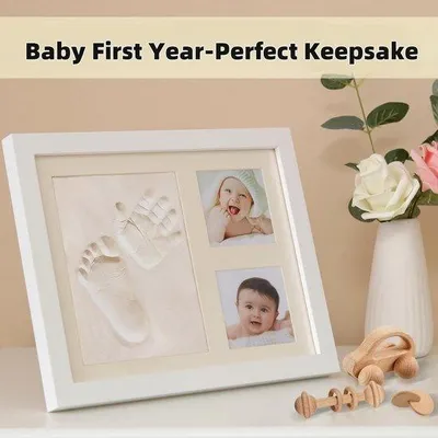 Produktbild von Babyerinnerungsfotoalbum für Neugeborene - Fotolijst für Babykamer - Herzenskunst für Eltern