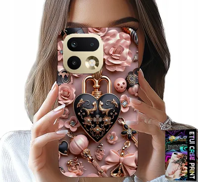 Obrázek produktu pro Etui Do Realme 16 Pro 5G - Kobiece Wzory Kłódka Serce Case + Szkło