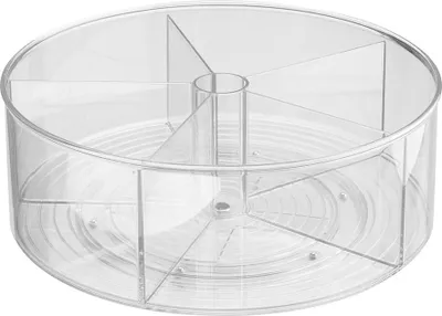 Immagine prodotto di Lazy Susan girevole, 5 scomparti, 29,2 x 29,2 x 10,7 cm, plastica, trasparente - iDesign | Linus