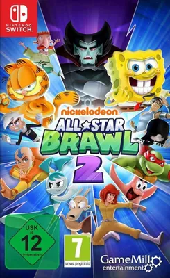The image is a promotional poster for the video game Nickelodeon All-Star Brawl 2, featuring various Nickelodeon characters.