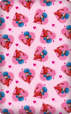 Immagine prodotto di Lenzuolo matrimoniale Miraculous Ladybug cuore rosa Rosa 90/100 x 190/200 cm