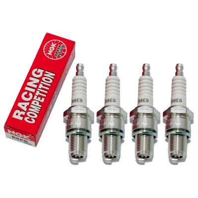 Image de Jeu de bougies d'allumage NGK 4x B8EG bougie d'allumage Racing / bougie d'allumage de course, 19,0mm filetage long Ø 14,0mm, 3430 / 3997