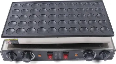 Produktbild von Mini Poffertjes-Maschine - Tischgerät - Für niederländische Poffertjes - 50 runde Mini-Pfannkuchen - Mehrfarbig