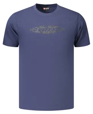 Produktbild von Blaues Herren Kurzarm T-Shirt mit Druck und Rundhalsausschnitt