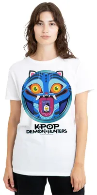 Productafbeelding van K-pop Demon Hunters Cartoon T-shirt voor dames, wit, maat M
