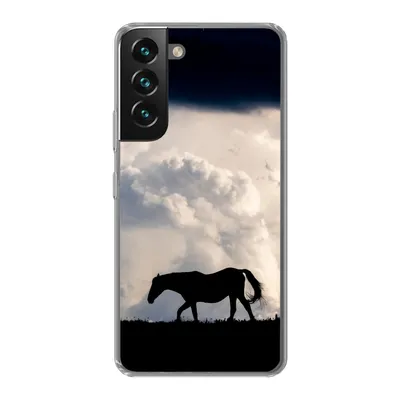 Produktbild von MuchoWow® Handyhülle Schutzhülle Hülle für Samsung Galaxy S22 Pferd - Wolken - Schatten Silikon Softcase Handy Hülle - Mobiltelefonhülle